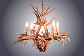 Antler Chandelier - 6 Light Inverted Mule Deer